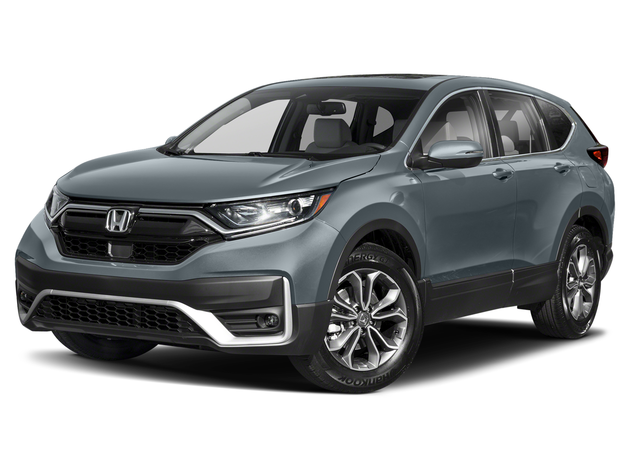 2021 Honda CR-V EX-L in Sonic Gray Pearl — front three-quarter view