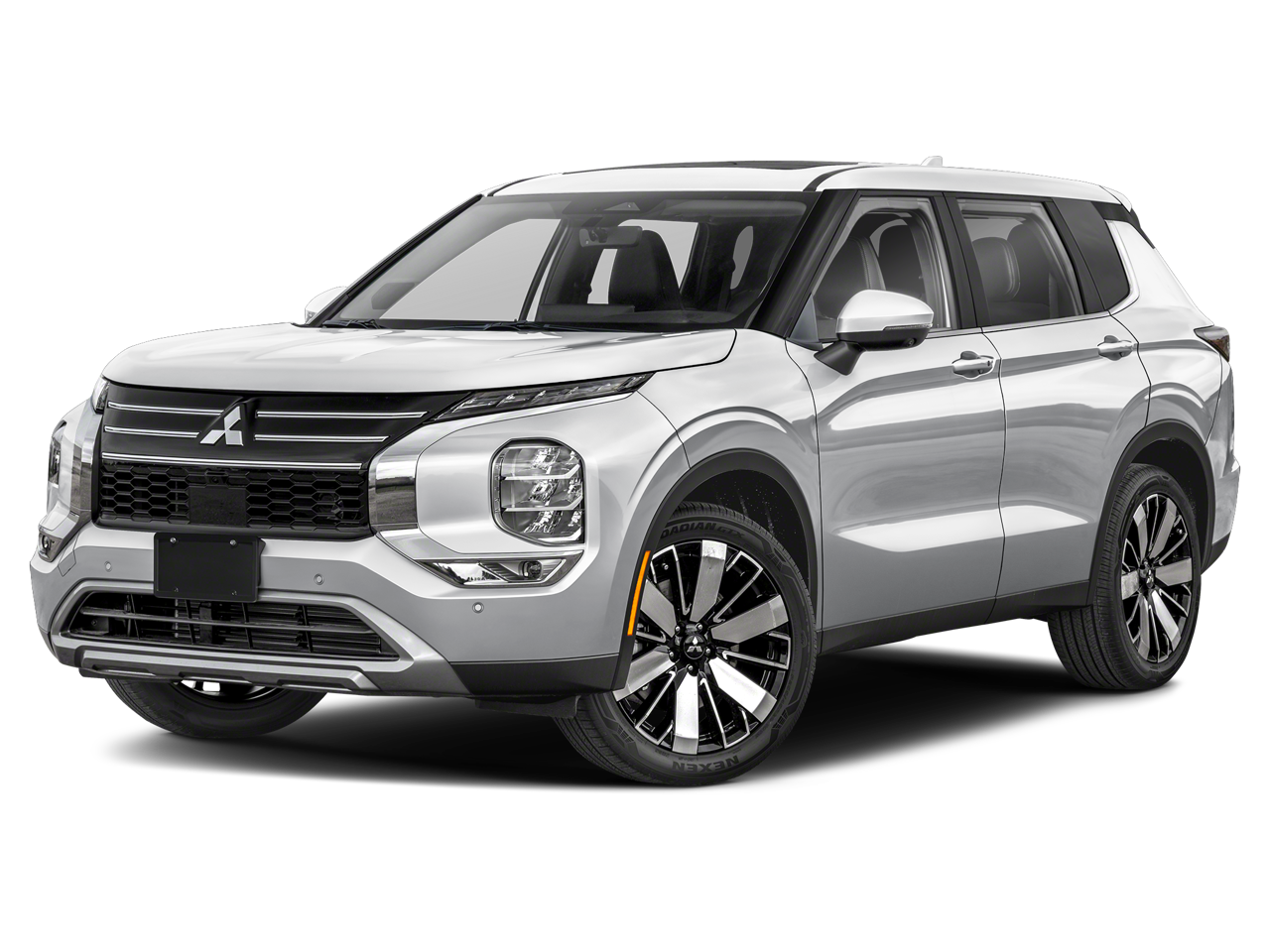 2025 Mitsubishi Outlander SE in Alloy Silver Metallic — front three-quarter view