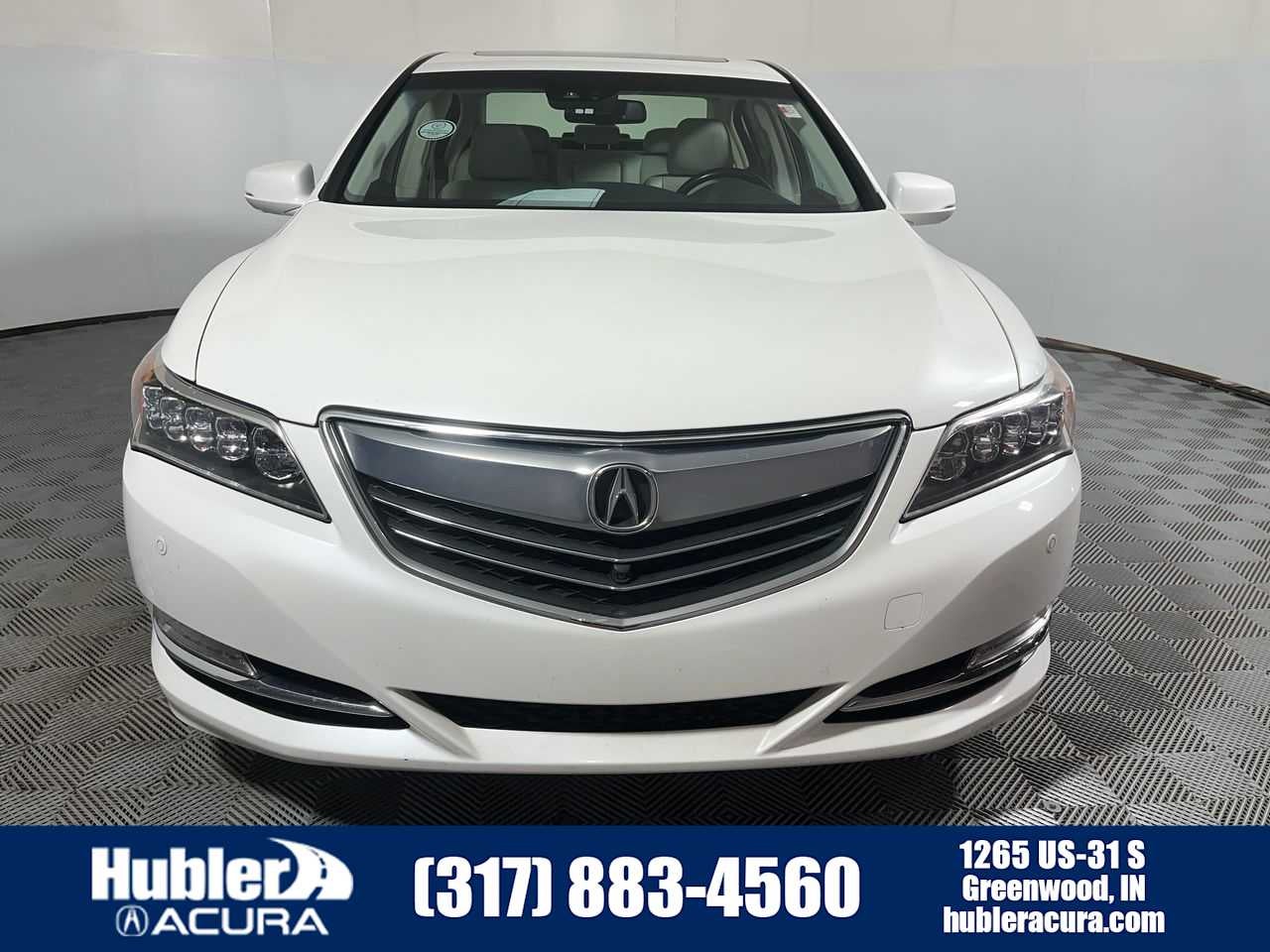 2017 Acura RLX w/Advance Pkg in Bellanova White Pearl — front three-quarter view