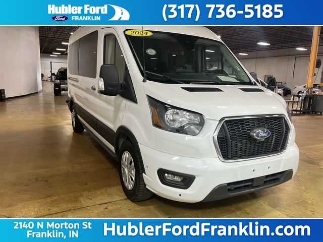 2024 Ford Transit Passenger Wagon XLT in Oxford White — front three-quarter view