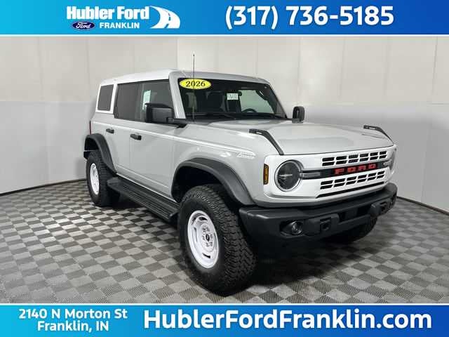 2026 Ford Bronco Heritage Edition in Avalanche Gray — front three-quarter view