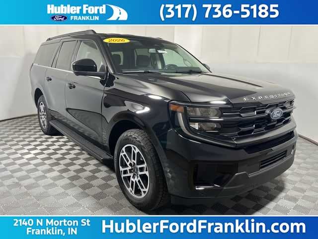 2026 Ford Expedition MAX Active in Agate Black Metallic — front three-quarter view