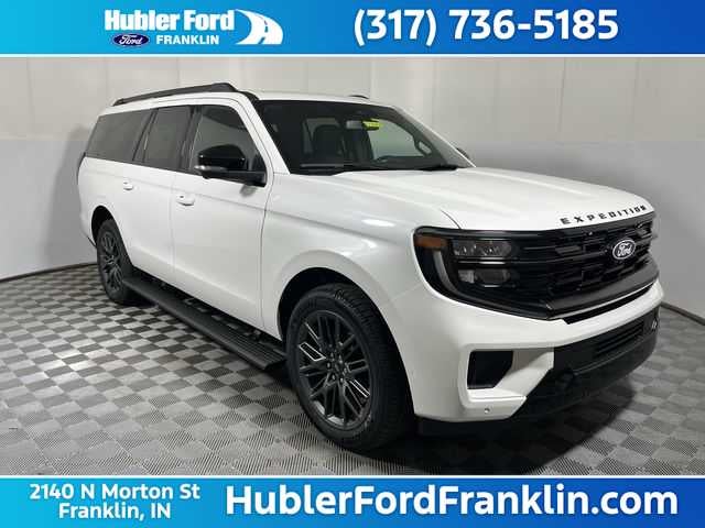 2027 Ford Expedition MAX Platinum in Star White Metallic Tri-Coat — front three-quarter view