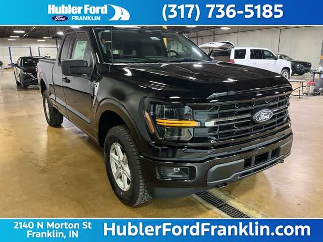 2026 Ford F-150 XLT in Agate Black Metallic — front three-quarter view
