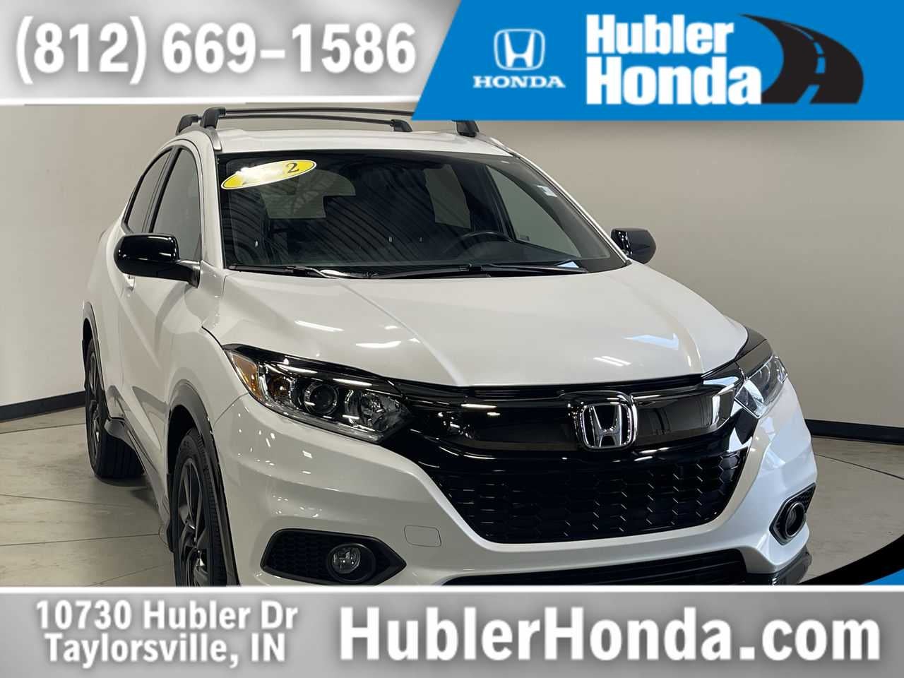 2022 Honda HR-V Sport in Platinum White Pearl — front three-quarter view