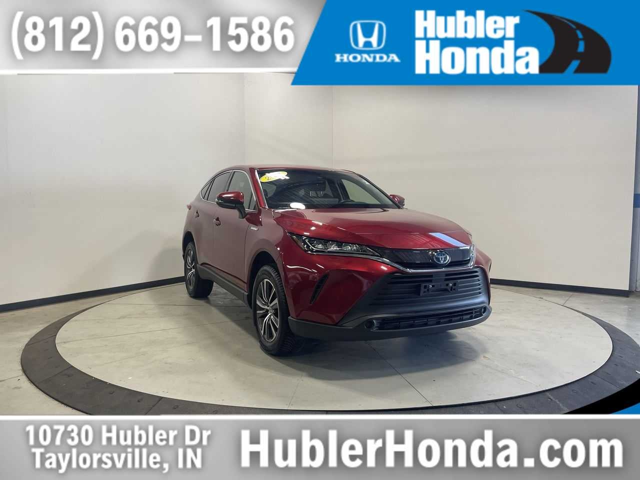 2021 Toyota Venza LE in Ruby Flare Pearl — front three-quarter view