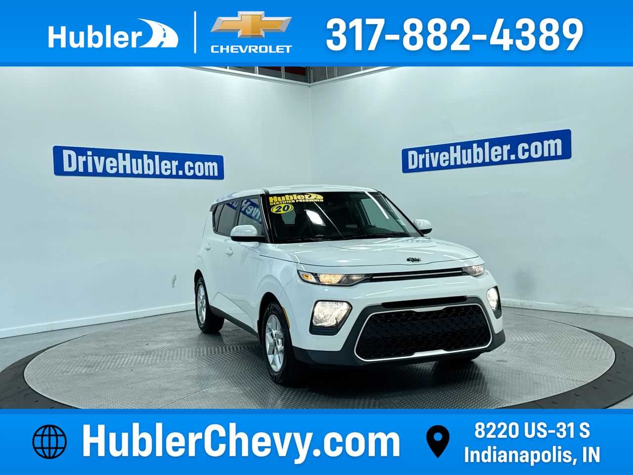 2020 Kia Soul S in Ice Cap — front three-quarter view