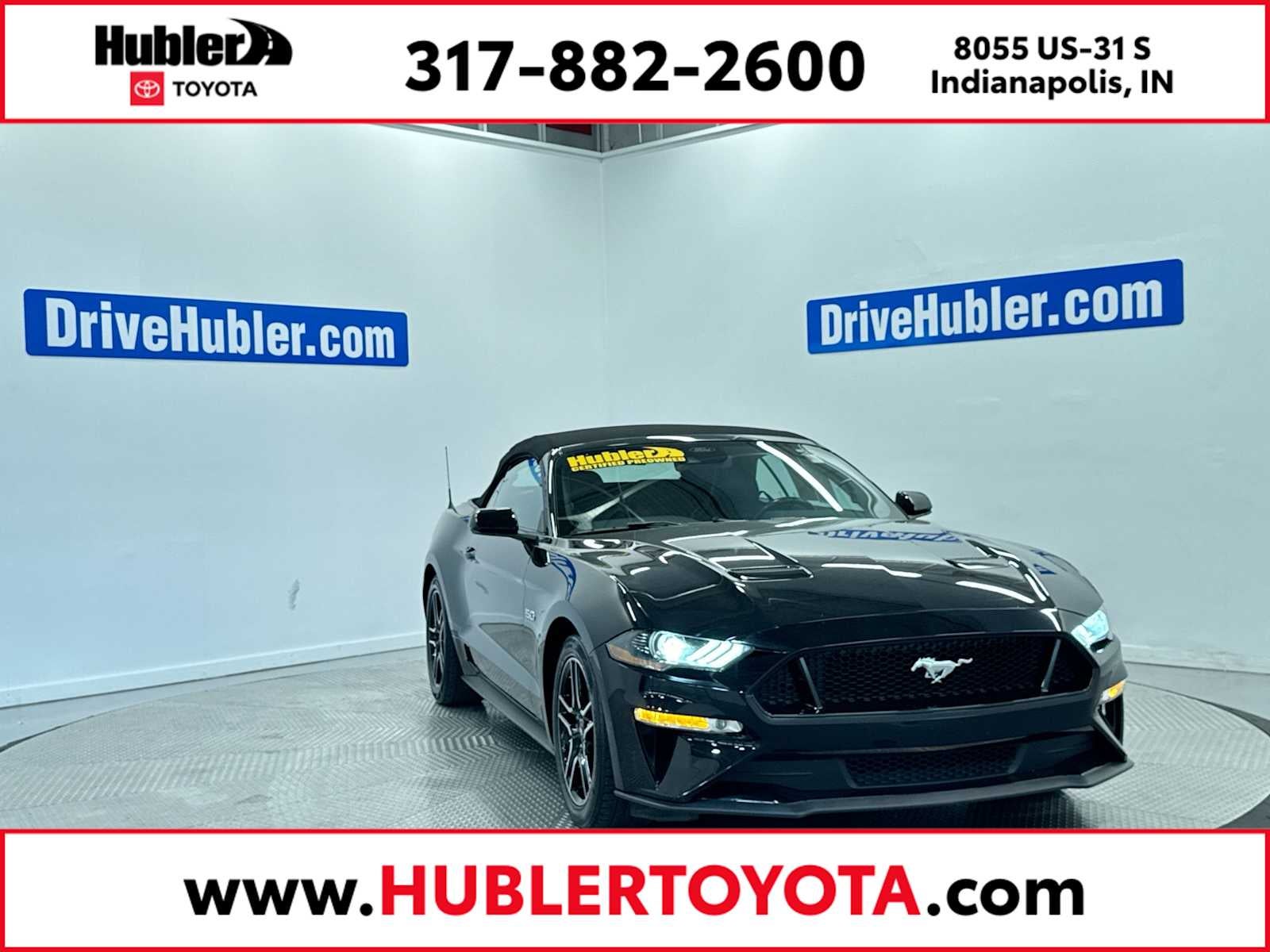 2023 Ford Mustang GT Premium in Shadow Black — front three-quarter view