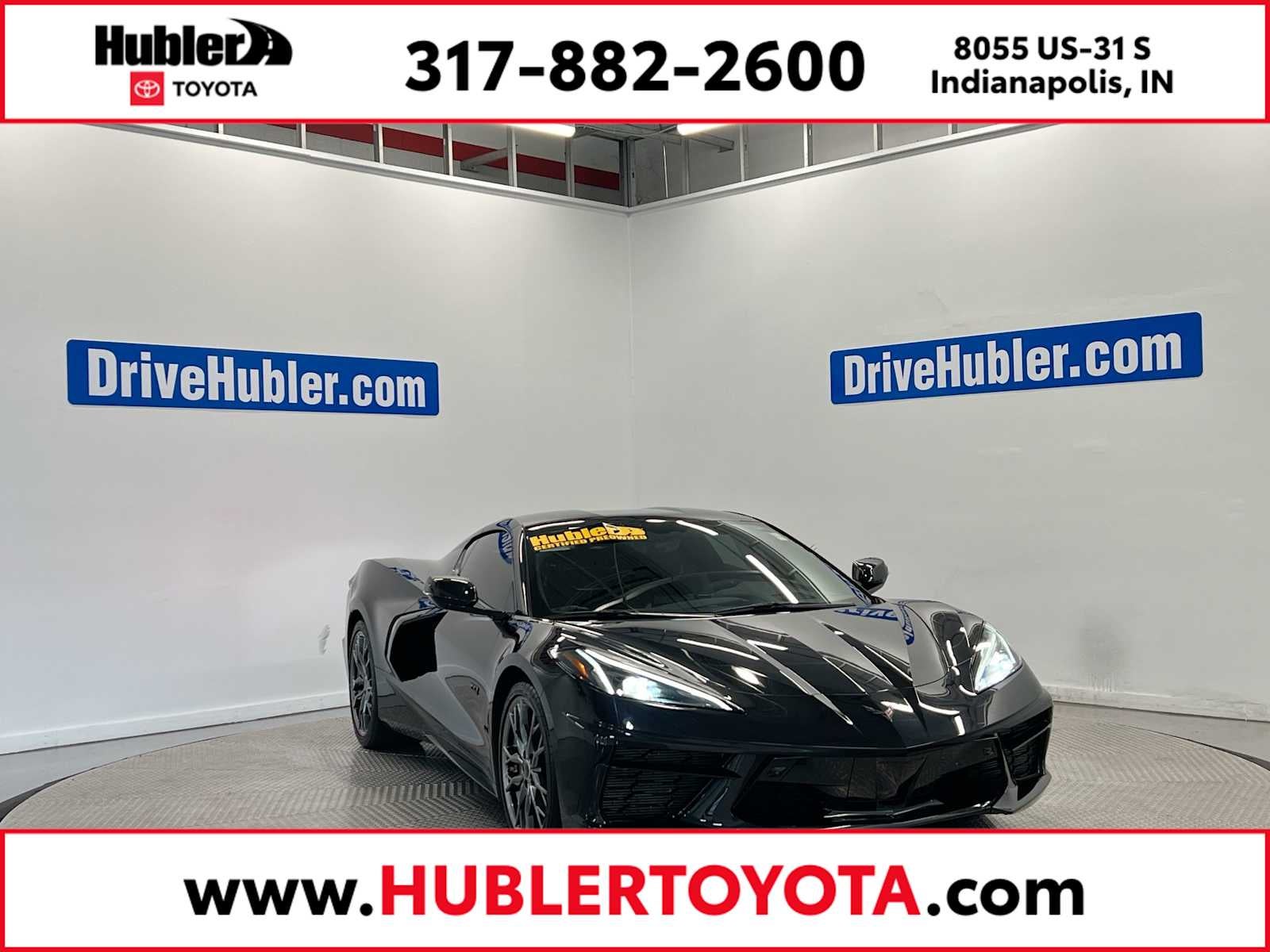2023 Chevrolet Corvette 3LT in Carbon Flash Metallic — front three-quarter view