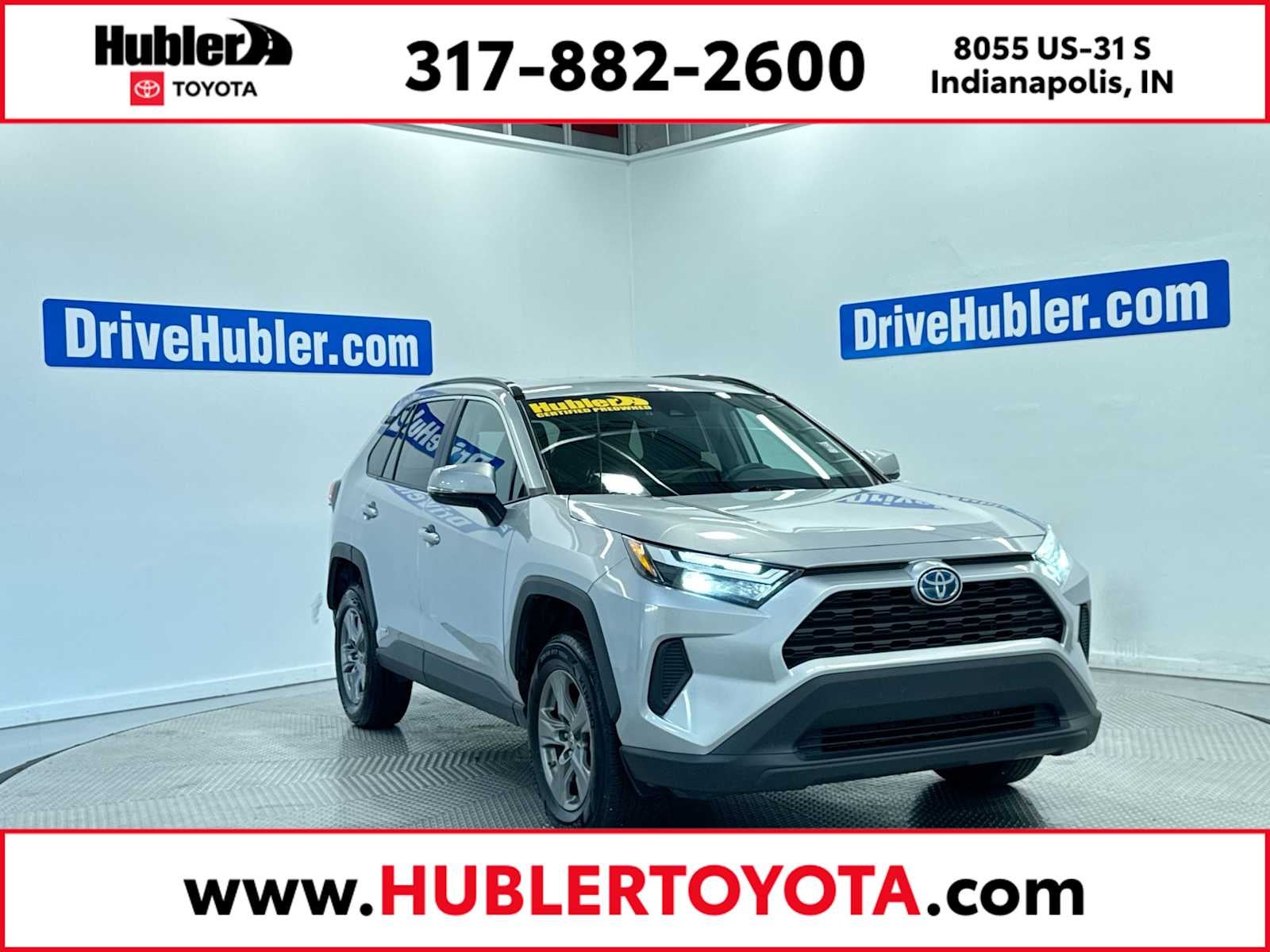 2024 Toyota RAV4 Hybrid LE in Silver Sky Metallic — front three-quarter view