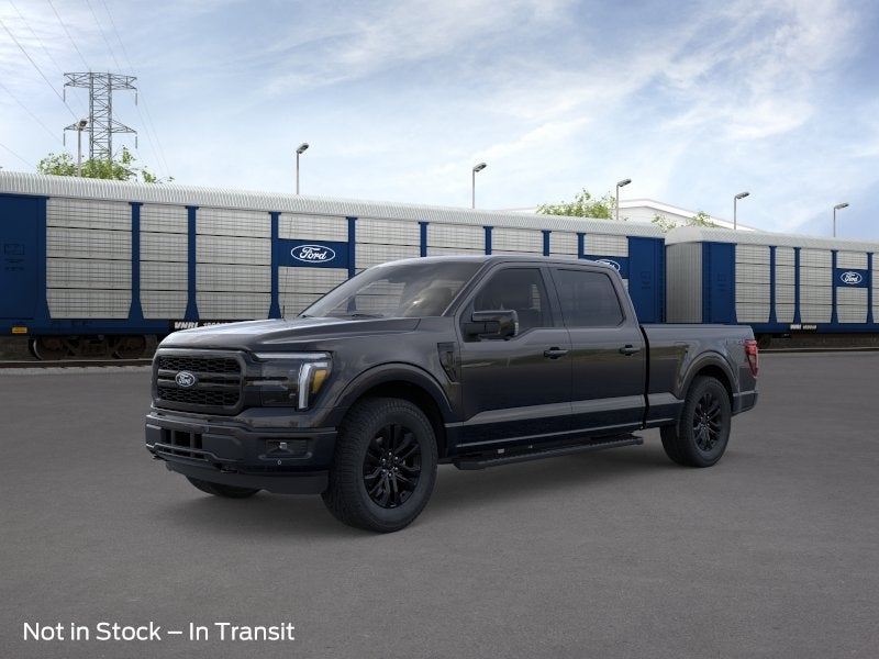 2026 Ford F-150 Lariat in Agate Black Metallic — front three-quarter view