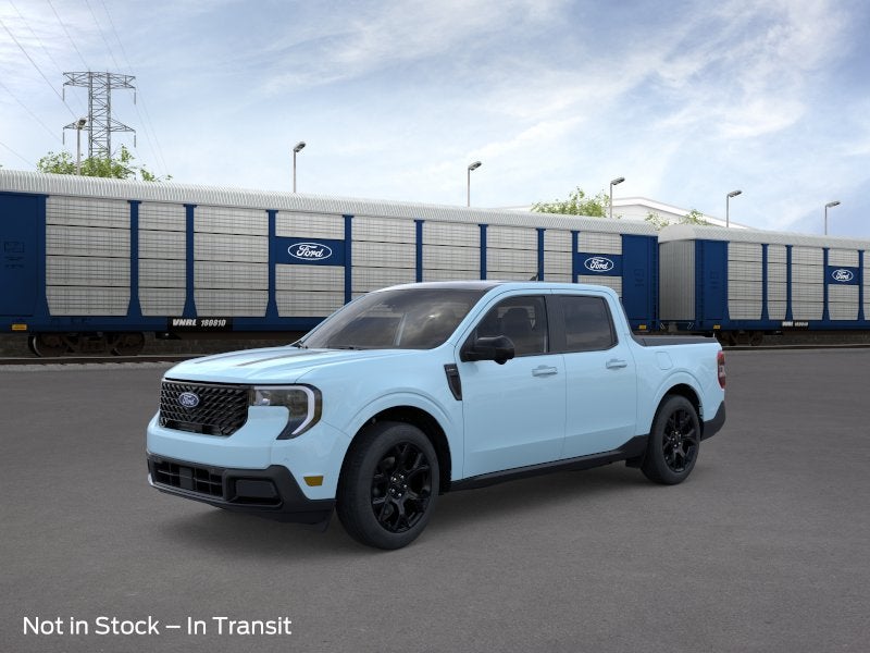 2026 Ford Maverick Lariat in Light Blue — front three-quarter view