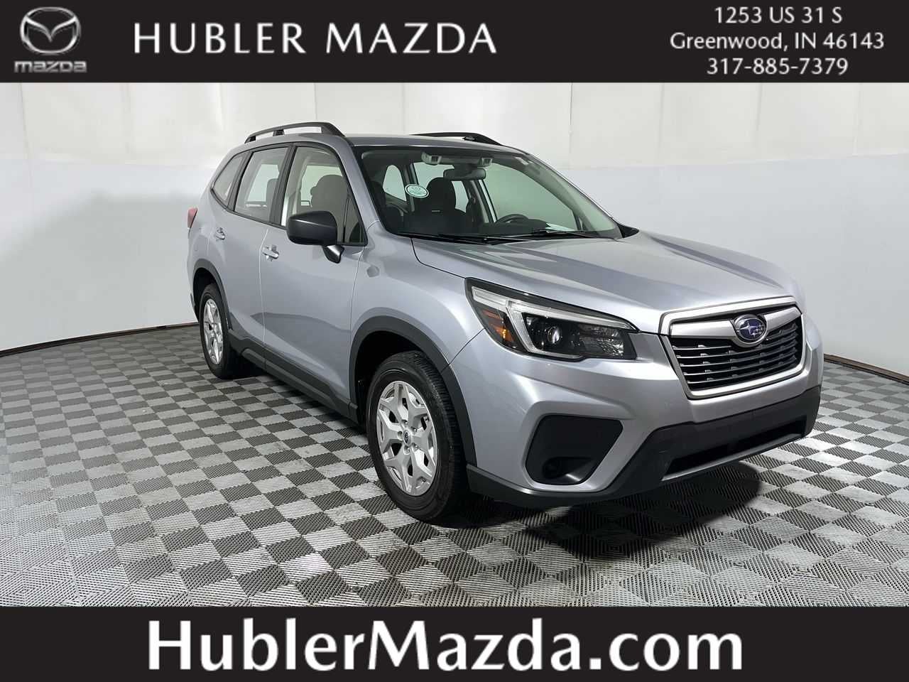 2021 Subaru Forester CVT in Ice Silver Metallic — front three-quarter view