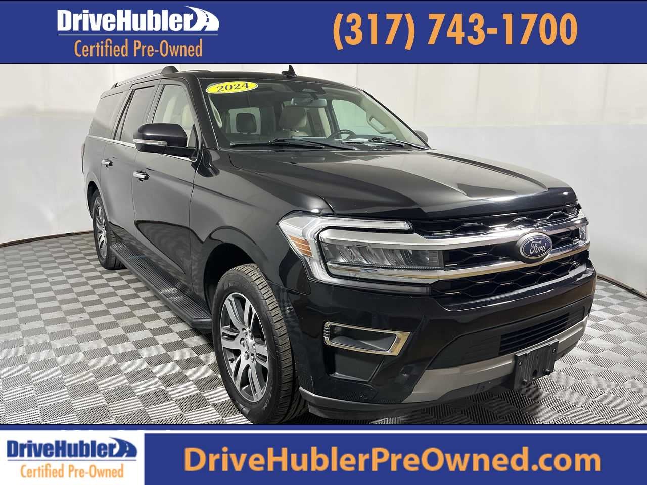 2024 Ford Expedition Max Limited in Agate Black — front three-quarter view