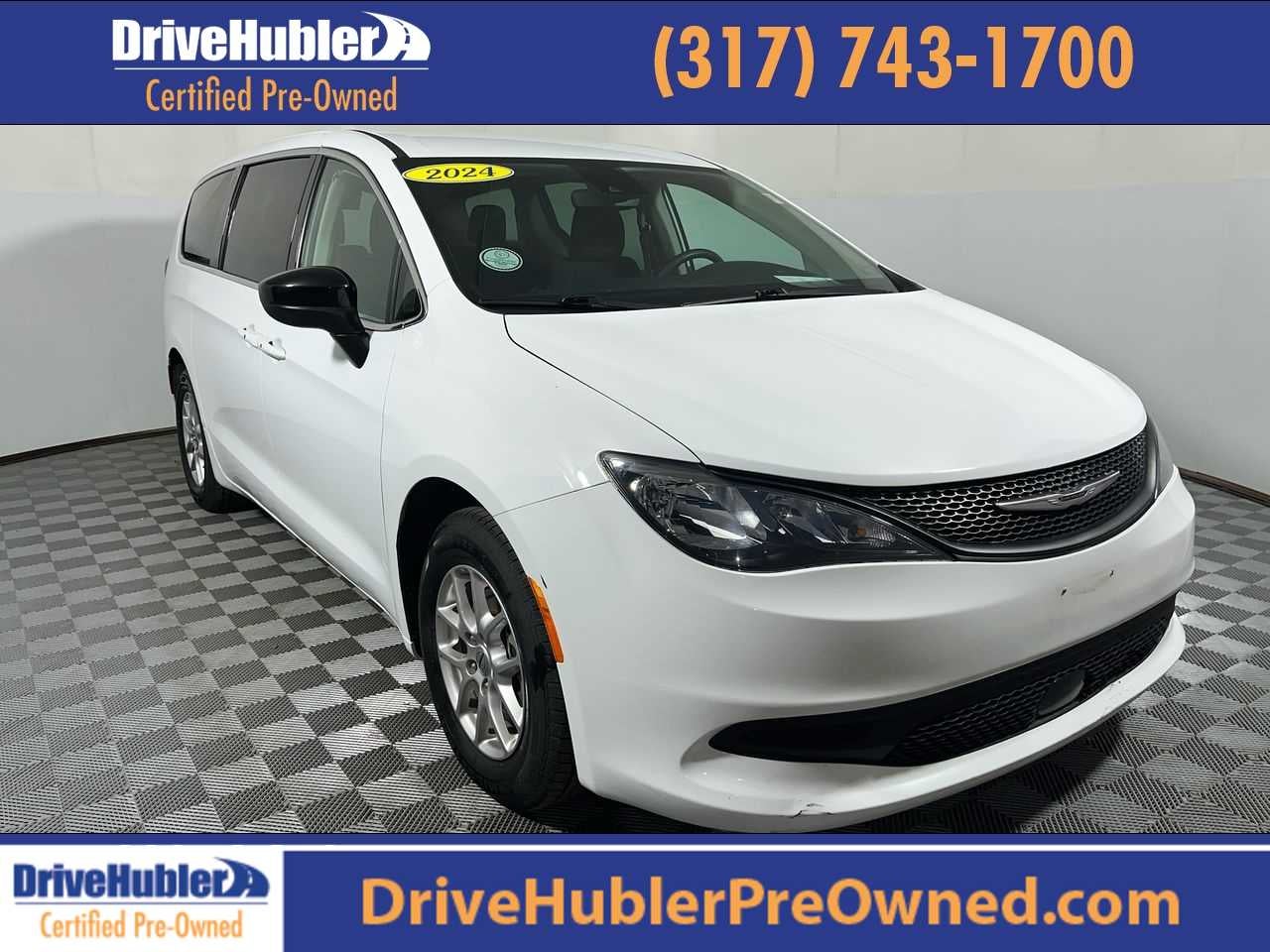 2024 Chrysler Voyager LX in Bright White Clearcoat — front three-quarter view
