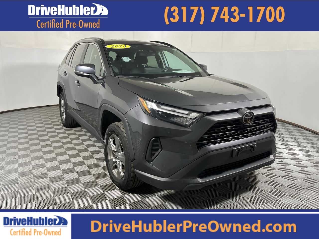 2024 Toyota RAV4 XLE in Magnetic Gray Metallic — front three-quarter view