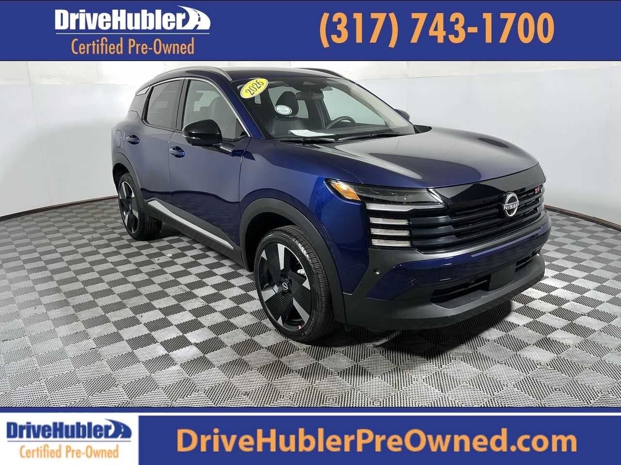 2026 Nissan Kicks SR in Deep Blue Pearl — front three-quarter view