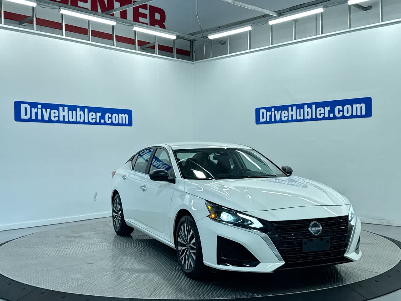 2025 Nissan Altima SV in Glacier White — front three-quarter view