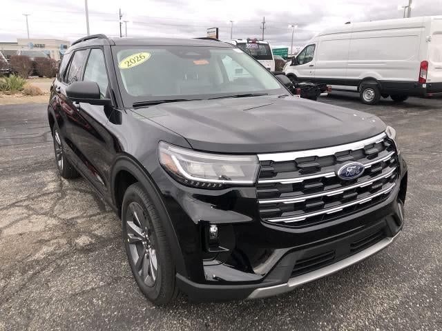 2026 Ford Explorer Active in Agate Black Metallic — front three-quarter view