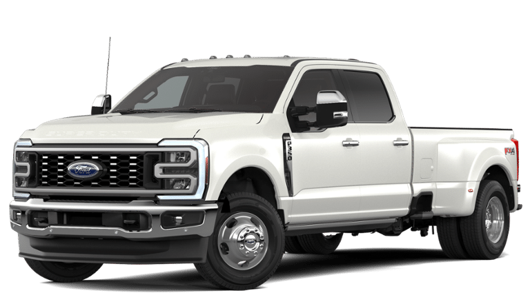 2026 Ford Super Duty F-350 King Ranch in Star White Metallic Tri-Coat — front three-quarter view