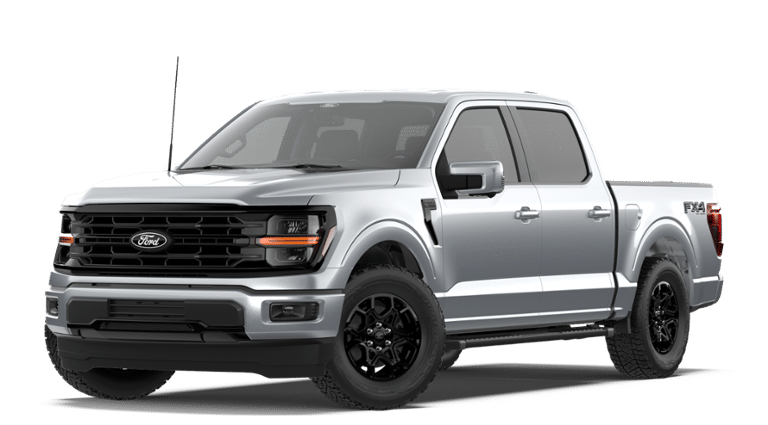 2026 Ford F-150 XLT in Iconic Silver Metallic — front three-quarter view