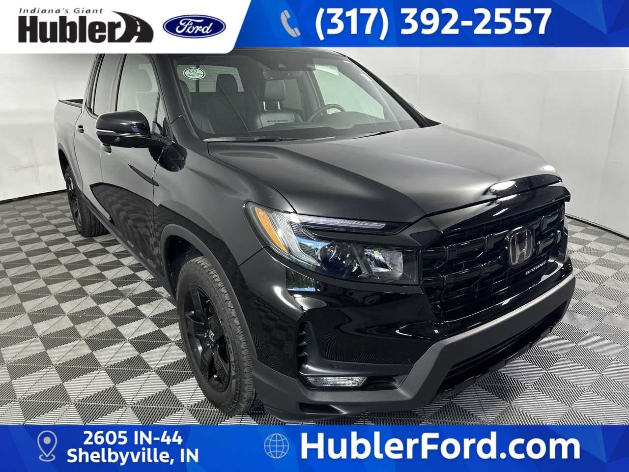 2026 Honda Ridgeline Black Edition in Crystal Black Pearl — front three-quarter view